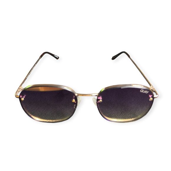 Quay Australia Jezabell Round Sunglasses 126 Gold Brown Frames Lenses Retro main image 6